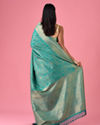 Mohey Women Lush Sea Green Elegance Saree