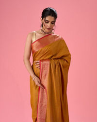 Mohey Women Radiant Mustard Yellow Saree