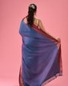 Mohey Women Elegant Teal Blue Saree