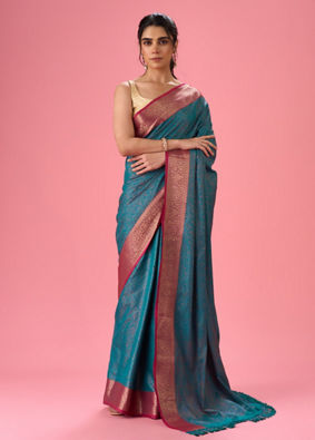 Mohey Women Emerald Elegance Saree