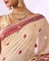 Mohey Women Red Silk Saree with Weave Design