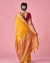 Mohey Women Mustard Yellow Silk Banarasi Saree with Weave Design