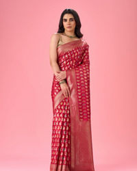 Mohey Women Ravishing Rani Pink Saree