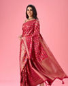 Mohey Women Ravishing Rani Pink Saree