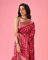 Mohey Women Ravishing Rani Pink Saree
