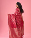 Mohey Women Ravishing Rani Pink Saree