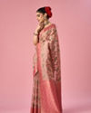 Mohey Women Pink Art Silk Saree with Weave Design