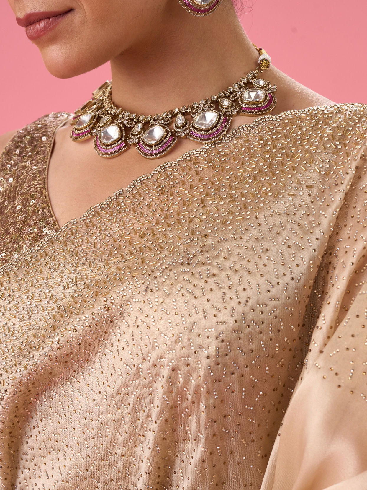 Mohey Women Elegant Purple Organza Saree