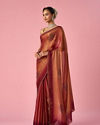 Mohey Women Pink Organza Printed Saree