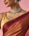 Mohey Women Pink Organza Printed Saree
