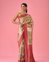 Cream Elegance Banarasi Saree