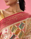 Mohey Women Cream Elegance Banarasi Saree