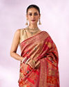 Mohey Women Pink Silk Banarasi Saree with Weave Design