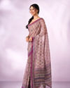 Mohey Women Purple Silk Saree with Sequin and Thread Work