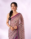 Mohey Women Purple Silk Saree with Sequin and Thread Work