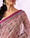 Mohey Women Purple Silk Saree with Sequin and Thread Work