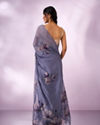 Mohey Women Grey Silk Saree with Sequin Work