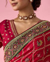 Mohey Women Pink Satin Saree with Zari Design
