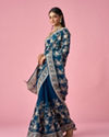 Mohey Women Blue Organza Saree with Stone Work