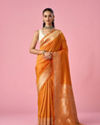 Mohey Women Yellow Art Silk Saree with Weave