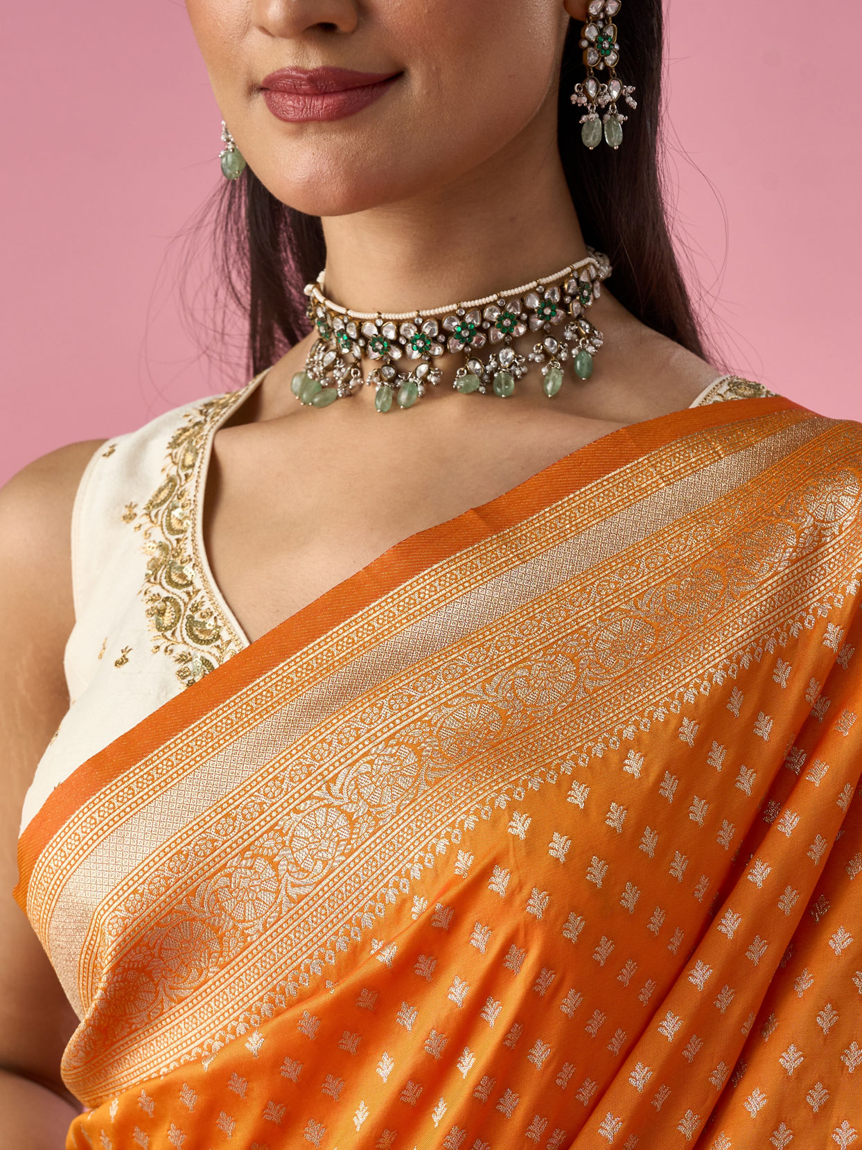 Mohey Women Yellow Art Silk Saree with Weave