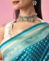 Mohey Women Green Art Silk Saree with Weave