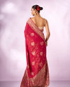 Mohey Women Rani Silk Saree with Hand Embroidery