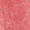 Pink Net Saree with Cutdana and Thread Work