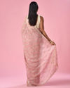 Mohey Women Pink Tissue Saree with Hand Embroidery