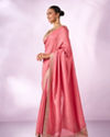 Mohey Women Pink Silk Saree with Stone Work