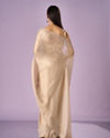 Mohey Women Fawn Organza Saree with Stone Work