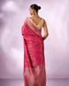 Mohey Women Pink Silk Banarasi Saree with Stone Work