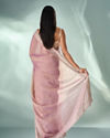 Mohey Women Purple Organza Saree with Zari Weave