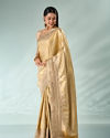 Mohey Women Cream Silk Saree with Cutdana and Sequin Work