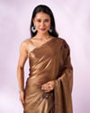 Mohey Women Purple Organza Saree with Print and Stone Work