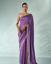 Mohey Women Purple Silk Saree with Stone Work