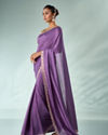 Mohey Women Purple Silk Saree with Stone Work