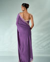 Mohey Women Purple Silk Saree with Stone Work