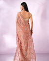 Mohey Women Pink Organza Saree with Cutdana Work