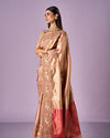 Mohey Women Pink Silk Saree with Moti and Sequin Work