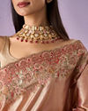 Mohey Women Pink Silk Saree with Moti and Sequin Work