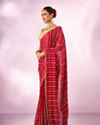 Mohey Women Pink Organza Saree with Cutdana Work