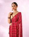 Mohey Women Pink Organza Saree with Cutdana Work