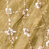 Pista Organza Saree with Cutdana Work