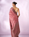 Mohey Women Dusty Pink Silk Saree with Stone Work