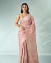 Mohey Women Light Pink Silk Saree with Weave