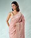 Mohey Women Light Pink Silk Saree with Weave