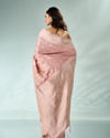 Mohey Women Light Pink Silk Saree with Weave