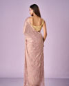 Mohey Women Purple Chiffon Saree with Cutdana Work