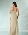 Mohey Women Green Organza Saree with Stone Work